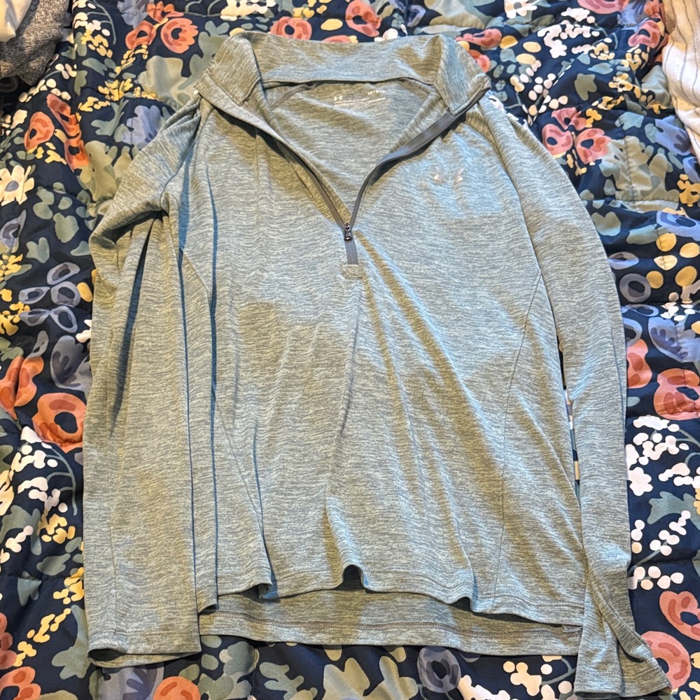 Women’s Blue-grey Under Armour lightweight Quarter-Zip